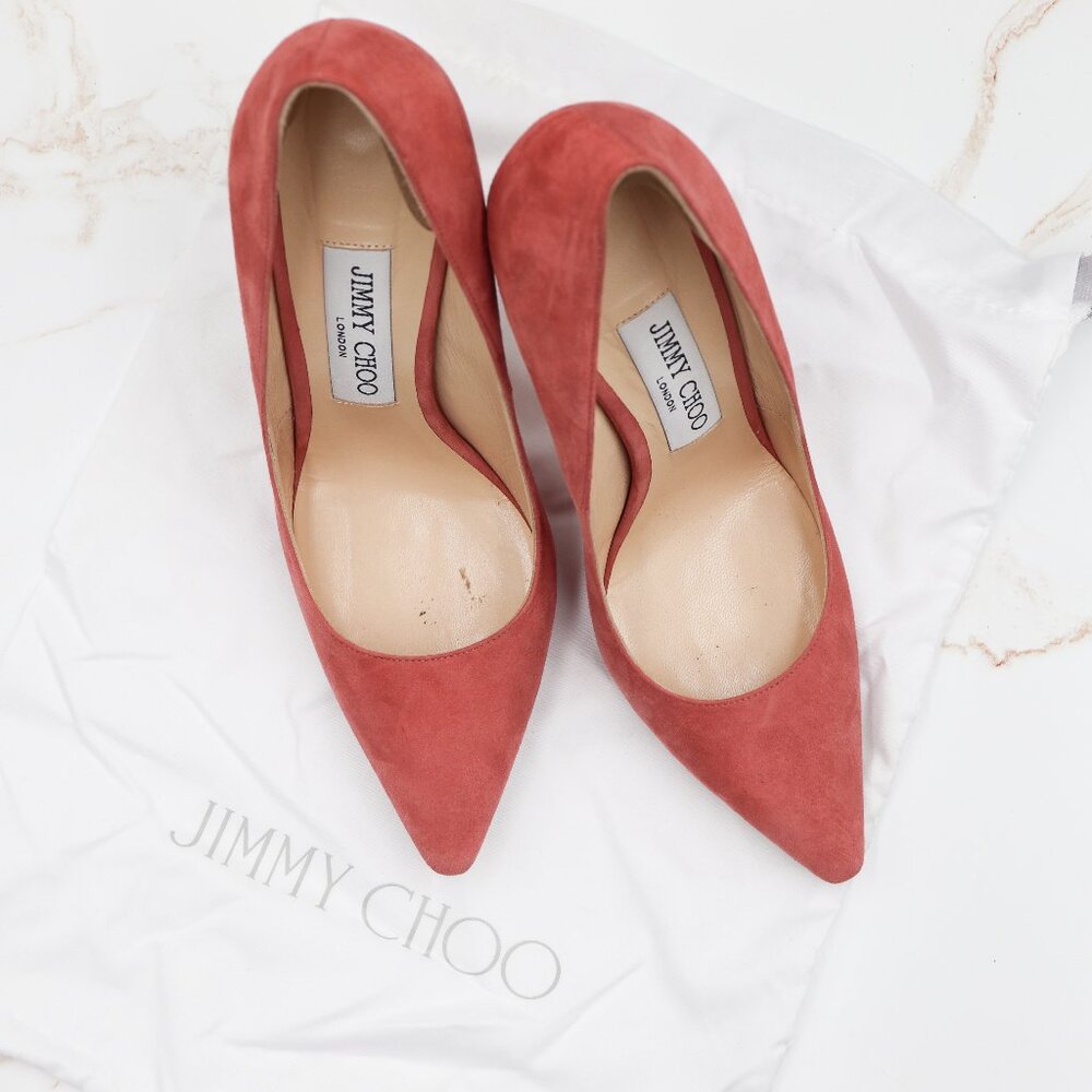 Jimmy Choo Romy 110 Rosewood Pumps, Size 36